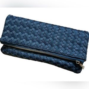 Sole Society Woven Foldover Bag with Crossbody Chain